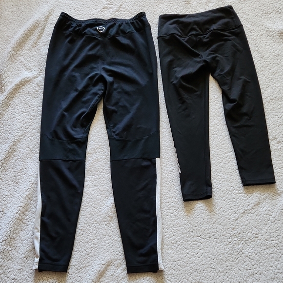 NIKE Black & White Athletic Joggers & VICTORIA SECRET SPORT Black Capri Leggings - Picture 15 of 16